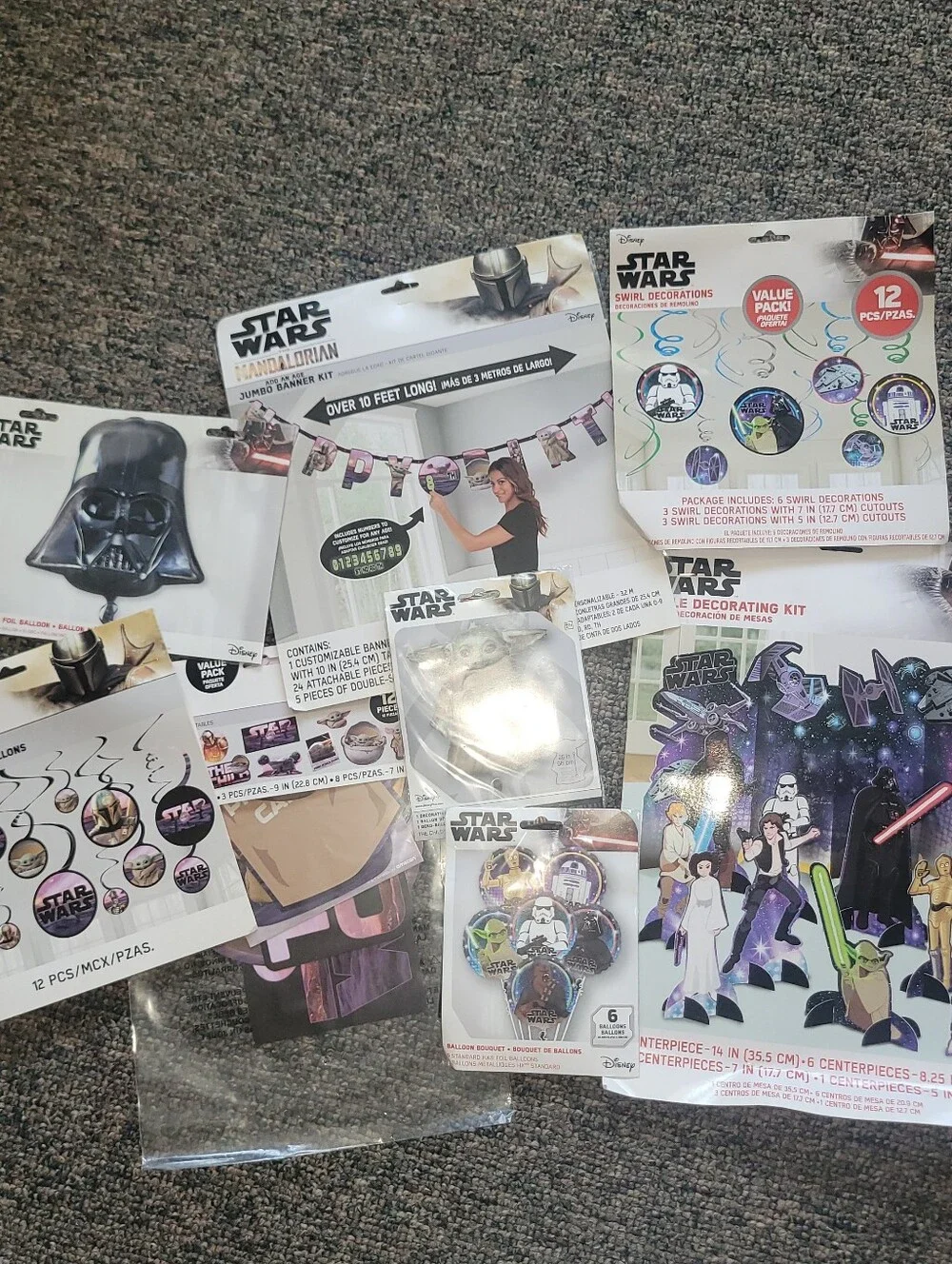 Star Wars Party Decorations Kit - Black, White, Purple, Green, Blue